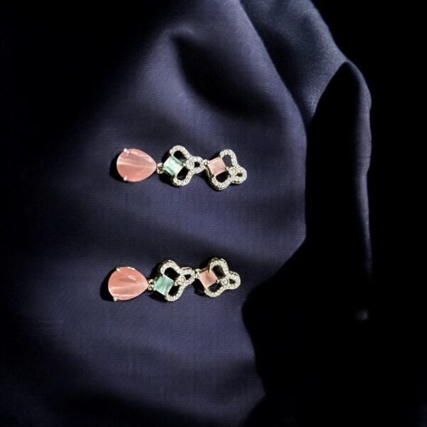 Pastel American Diamond Necklace Set - Image 2