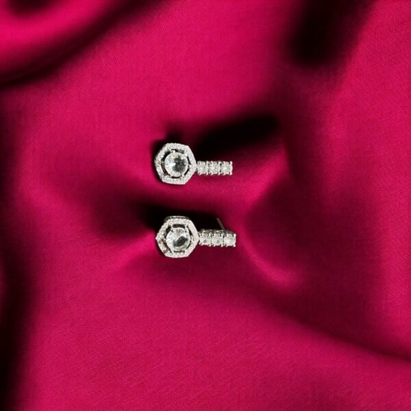 White American Diamond Earring Set - Image 3