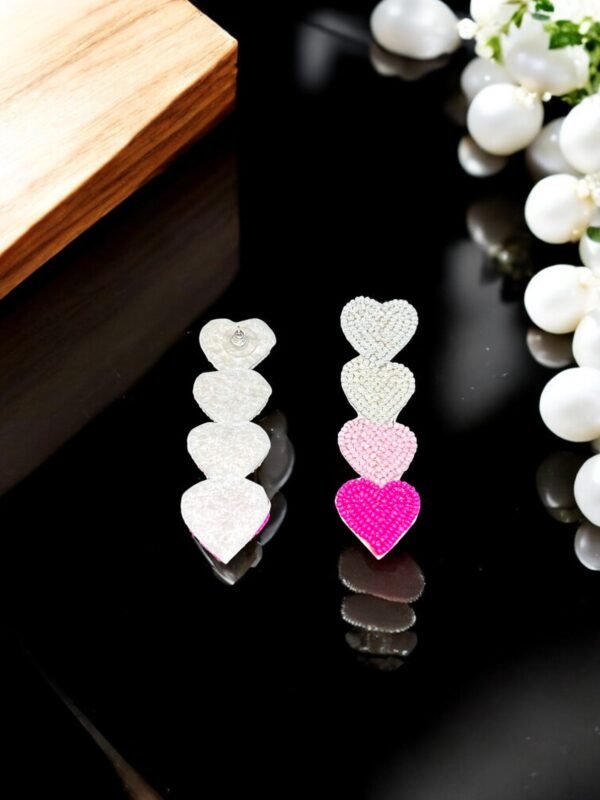 Handmade Heart shape Earring - Image 4