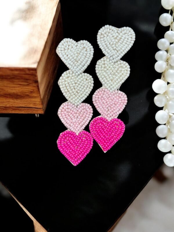 Handmade Heart shape Earring - Image 5