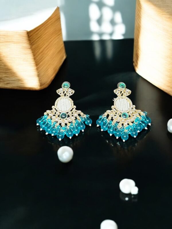 Sea Green Crystal and Pear Earring