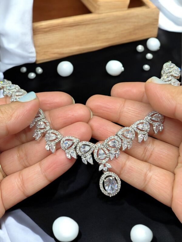 American Diamond Necklace Set - Image 3