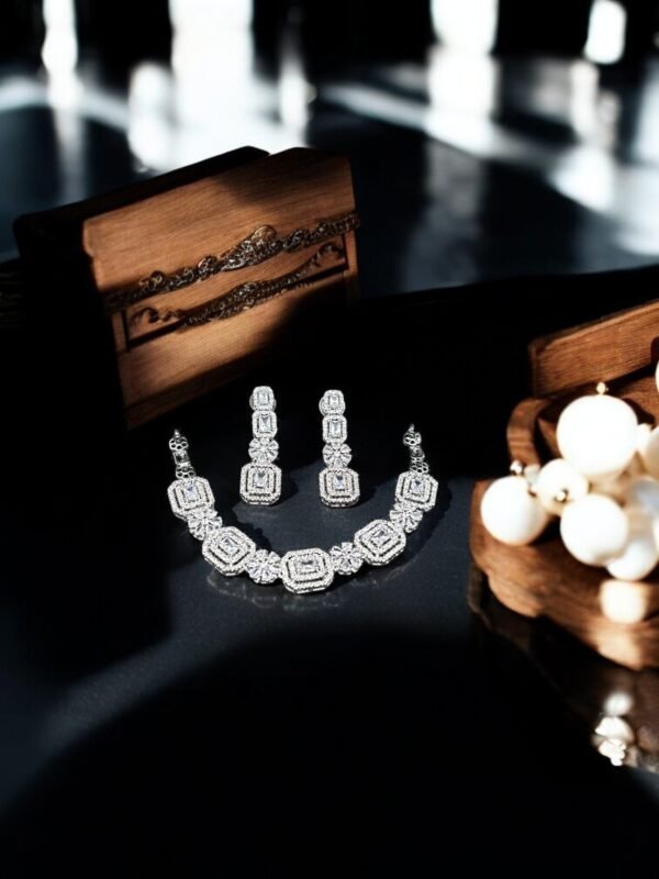 American Diamond Necklace Set - Image 4