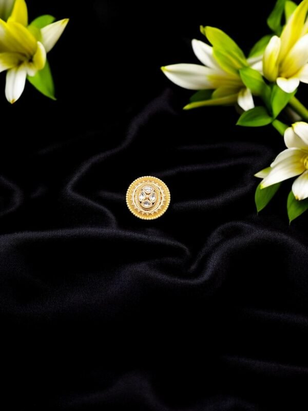 Golden Adjustable Ring - Image 4