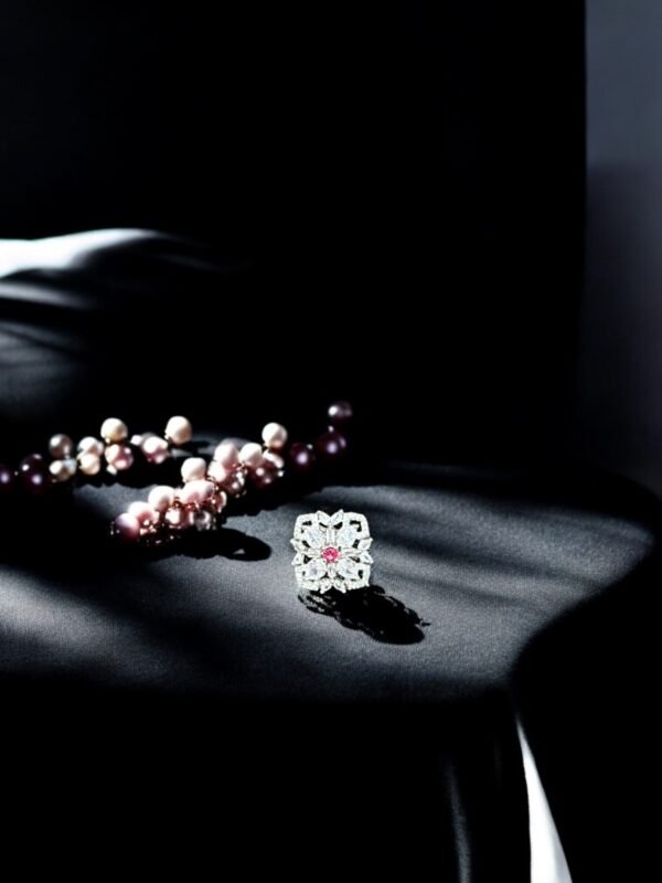 American  Diamond  Ruby Ring - Image 5