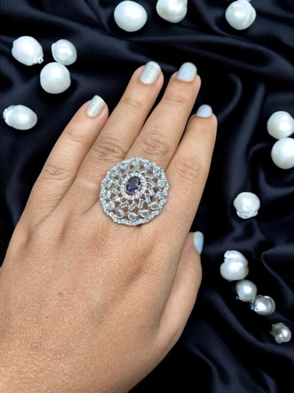 American Diamond Adjustable  Ring - Image 2